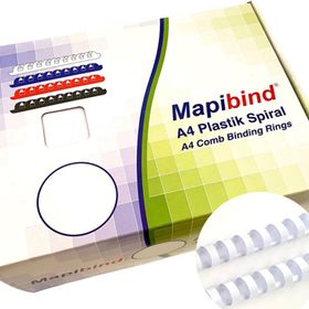 Mapibind 22 mm Beyaz 100 Adet Plastik Spiral