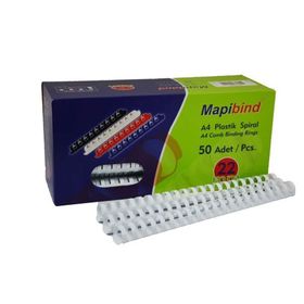 Mapibind 22 mm Beyaz 50'li Plastik Spiral