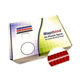Mapibind 22 mm Kırmızı 50 Adet Plastik Spiral