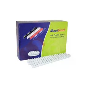 Mapibind 28 mm Beyaz 50 Adet Plastik Spiral