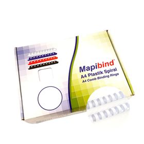 Mapibind 28 mm Beyaz 50 Adet Plastik Spiral