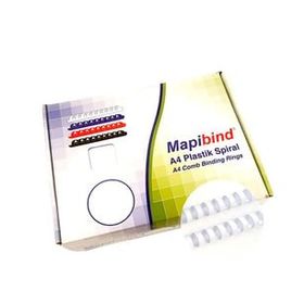 Mapibind 28 mm Beyaz 50 Adet Plastik Spiral