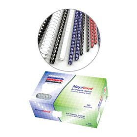 Mapibind 38 mm Beyaz 50 Adet Plastık Spiral
