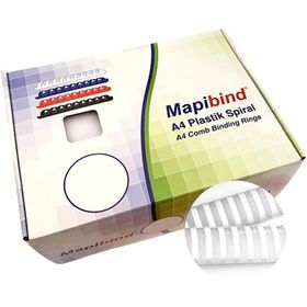 Mapibind 38 mm Beyaz 50 Adet Plastık Spiral