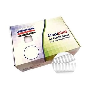 Mapibind 38 mm Beyaz 50 Adet Plastık Spiral
