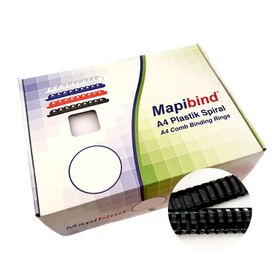 Mapibind 38 mm Siyah 50 Adet Plastik Spiral