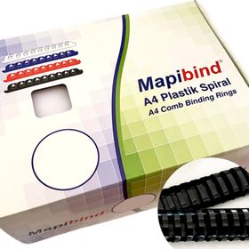 Mapibind 38 mm Siyah 50 Adet Plastik Spiral