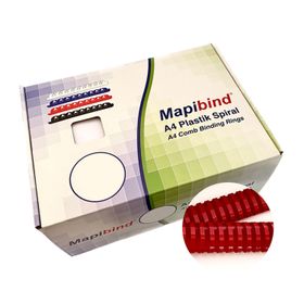 Mapibind 45 mm Kırmızı 50 Adet Plastik Spiral