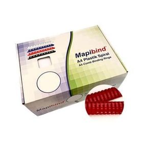 Mapibind 45 mm Kırmızı 50 Adet Plastik Spiral