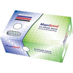 Mapibind 51 mm Beyaz 50 Adet Plastik Spiral