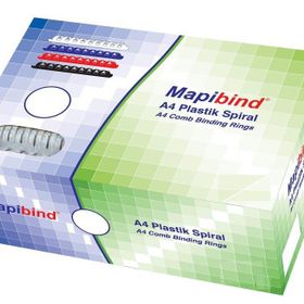 Mapibind 51 mm Beyaz 50 Adet Plastik Spiral
