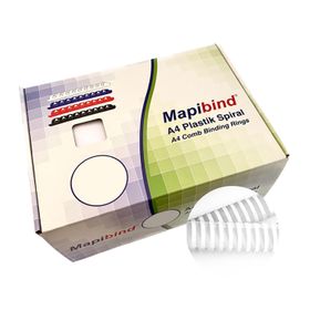 Mapibind 51 mm Beyaz 50 Adet Plastik Spiral