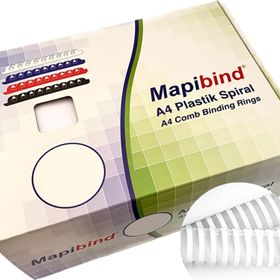 Mapibind 51 mm Beyaz 50 Adet Plastik Spiral