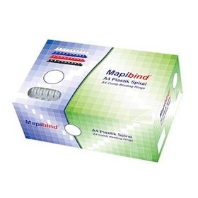 Mapibind 8 mm Kırmızı 100 Adet Plastik Spiral