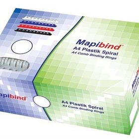 Mapibind 8 mm Kırmızı 100 Adet Plastik Spiral