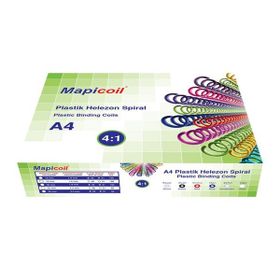 Mapicoil 4:1 10 mm Şeffaf 100 Adet 48 Lop Plastik Helezon Spiral