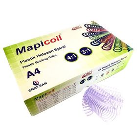 Mapicoil 4:1 10 mm Şeffaf 100 Adet 48 Lop Plastik Helezon Spiral