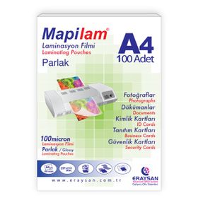 Mapilam 100 Micron A4 Parlak Laminasyon Filmi