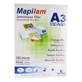 Mapilam 125 Micron A3 Parlak Laminasyon Filmi