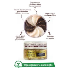 Mara 300 gr Chocoffee Değerli Yağlar İçeren Çikolata Kahve Vücut Peeling