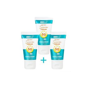 Mara 50 ml 3 Adet SPF 50+ Tüm Cilt Tipleri İçin Leke Karşıtı Yüz Güneş Kremi