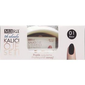 Mara Black No:01 Kalıcı Oje Seti