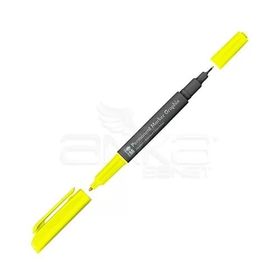 Marabu 1.0 mm-0.5 mm 019 Yellow Graphix Permanent Marker Çift Uçlu Kalem