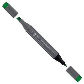 Marabu 243339 976 Phthalo Green Deep Graphix Sketch Marker Çift Uçlu Kalem