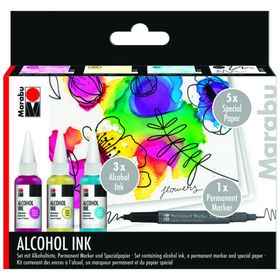 Marabu Alcohol Ink Set Flowers 3x20 ml Akrilik Boya