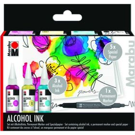 Marabu Alcohol Ink Set Flowers 3x20 ml Akrilik Boya