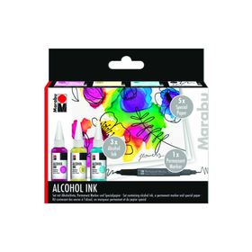Marabu Alcohol Ink Set Flowers 3x20 ml Akrilik Boya