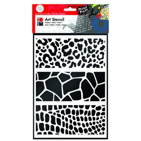Marabu Art A4 Animal Print Comb Stencil