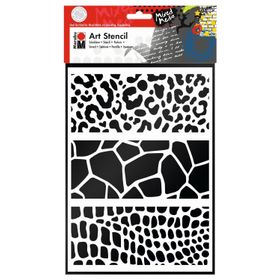 Marabu Art A4 Animal Print Comb Stencil