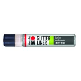 Marabu Glitter Liner 25 ml Blisterli Silver Akrilik Boya