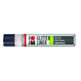 Marabu Glitter Liner 25 ml Silver Akrilik Boya