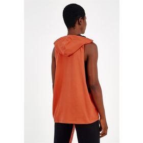Maraton Active 17503 Mercan Regular Kapüşonlu Kolsuz Gym Kadın Atlet