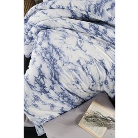 Marble Çift Kişilik 4 Parça 200x220 Mavi Nevresim Takımı
