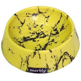 Marbly 16 oz Yellow Black Köpek Mama ve Su Kabı