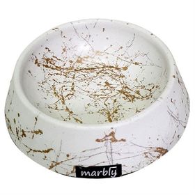 Marbly 8 oz White Gold Köpek Mama ve Su Kabı