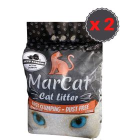 MarCat Aktif Karbonlu 2x10 lt Bentonit Kedi Kumu