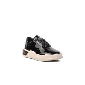 Marcomen 152-19197 Siyah Rugan Beyaz Hakiki Deri Erkek Sneaker Ayakkabı