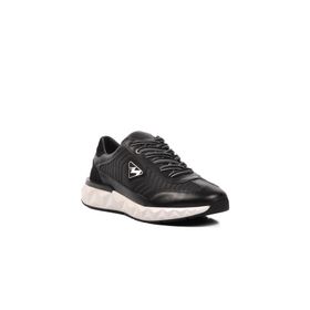 Marcomen 152-19498 Siyah Beyaz Hakiki Deri Erkek Sneaker Ayakkabı