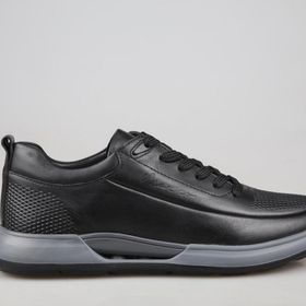 Marcomen 19537 Siyah Hakiki Deri Erkek Sneaker Ayakkabı