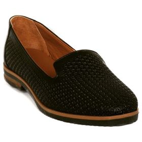 Marine Shoes 2021 Siyah Marine Deri Kadın Babet