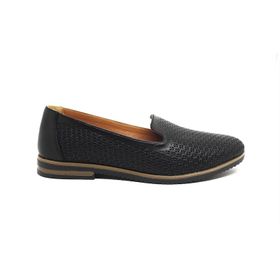 Marine Shoes 2021 Siyah Marine Deri Kadın Babet
