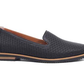 Marine Shoes 2021 Siyah Marine Deri Kadın Babet