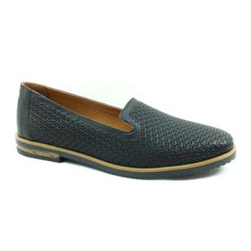 Marine Shoes 2021 Siyah Marine Deri Kadın Babet