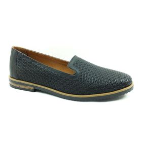 Marine Shoes 2021 Siyah Marine Deri Kadın Babet
