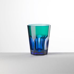 Mario Luca Giusti Double Face 390 ml Turkuaz Su Bardağı