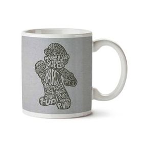 Mario Text Silhouette Baskılı Kupa